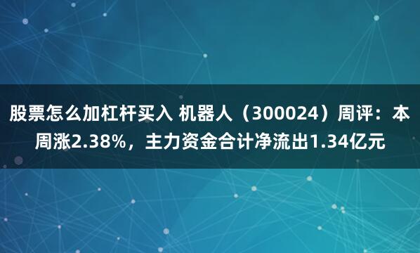 股票怎么加杠杆买入 机器人（300024）周评：本周涨2.38%，主力资金合计净流出1.34亿元