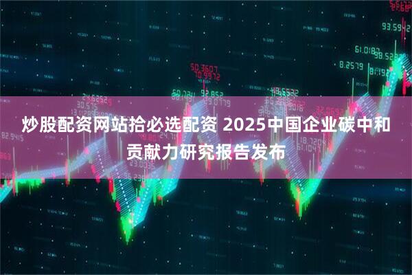 炒股配资网站拾必选配资 2025中国企业碳中和贡献力研究报告发布